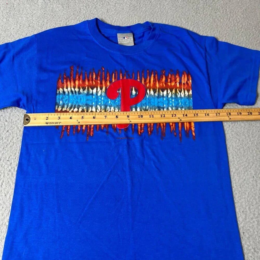 Philadelphia Phillies Tee Shirt Youth L‎ Tie-Dye Logo T-Shirt MLB Baseball NEW